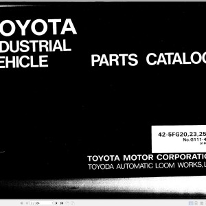 Toyota 42-5FG20 42-5FG23 42-5FG25 Parts Catalog G111-4