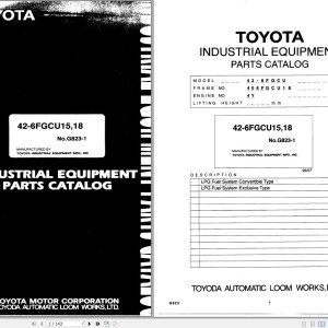 Toyota 42-6FGCU15 42-6FGCU18 Parts Catalog G823-1