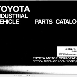 Toyota 42-6FGU15 42-6FGU18 Parts Catalog G820-1
