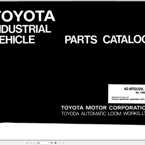 Toyota 42-6FGU20 42-6FGU25 Parts Catalog G821-1