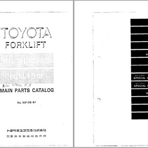 Toyota 4FG10 to 4FGL18 Main Parts Catalog 59108-81