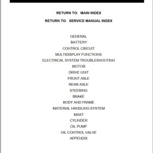 Toyota 5FBC13 to 5FBC30 Service Manual & Parts Catalog