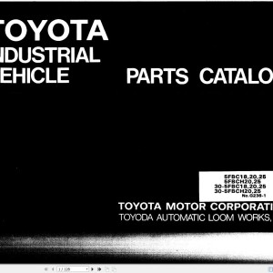 Toyota 5FBC18 to 30-5FBCH25 Parts Catalog G236-1