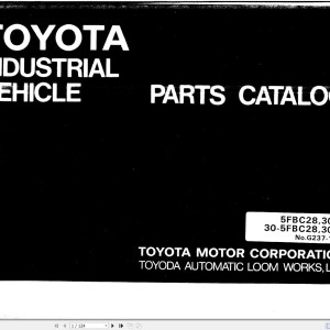 Toyota 5FBC28 5FBC30 30-5FBC28 30-5FBC30 Parts Catalog G237-1