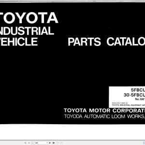 Toyota 5FBCU15 30-5FBCU15 Parts Catalog G817-1