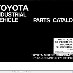 Toyota 5FBCU18 to 30-5FBCHU25 Parts Catalog G818-1