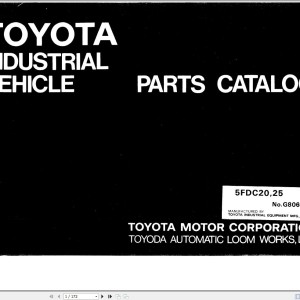 Toyota 5FDCU20 5FDCU25 Parts Catalog G806-2