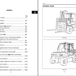 Toyota 5FG50 5FG60 5FD50 to 5FD80 Service Manual