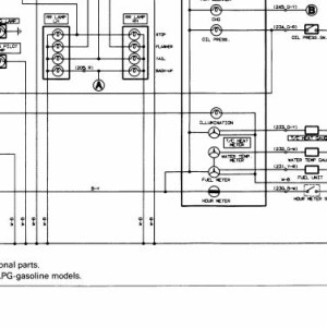 Toyota 5FGC10 to 5FGC15, 30-5FGC10 to 30-5FGC15 Wiring Diagram