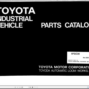 Toyota 5FGC30 Parts Catalog G807-1
