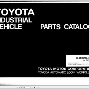 Toyota 62-6FDU20 62-6FDU25 Parts Catalog G821-3