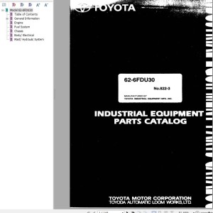 Toyota 62-6FDU30 Parts Catalog 822-3