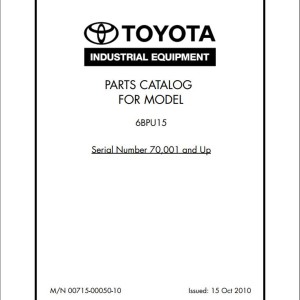 Toyota 6BPU15 Parts Catalog