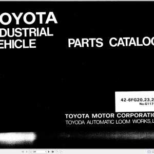 Toyota 6FG10 to 6FG30, 6FD10 to 6FD30 Repair Manual & Parts Catalog
