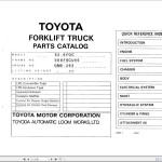 Toyota 6FGCU33 to 6FGCU45 Repair Manual & Parts Catalog