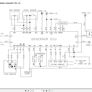 Toyota 6FGU33 to 6FGU45, 6FDU33 to 6FDU45, 6FGAU50 6FDAU50 Wiring Diagram