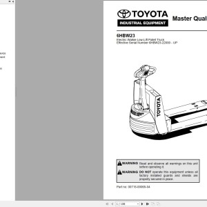 Toyota 6HBW23 Service Manual & Parts Book