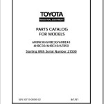 Toyota 6HBW30 to 6TB50 Parts Catalog
