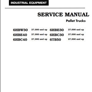 Toyota 6HBW30 to 6TB50 Service Manual 00700-CL390-04