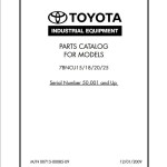 Toyota 7BNCU15 7BNCU18 7BNCU20 7BNCU25 Parts Catalog