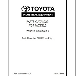 Toyota 7BNCU15 7BNCU18 7BNCU20 7BNCU25 Service Manual & Parts Catalog
