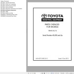 Toyota 7BWS10 7BWS13 Parts Catalog