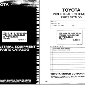 Toyota 7FB10 to 7FBJ35 Parts Catalog G248-1
