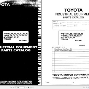 Toyota 7FB10 to 7FBJ35 Repair Manual & Parts Catalog