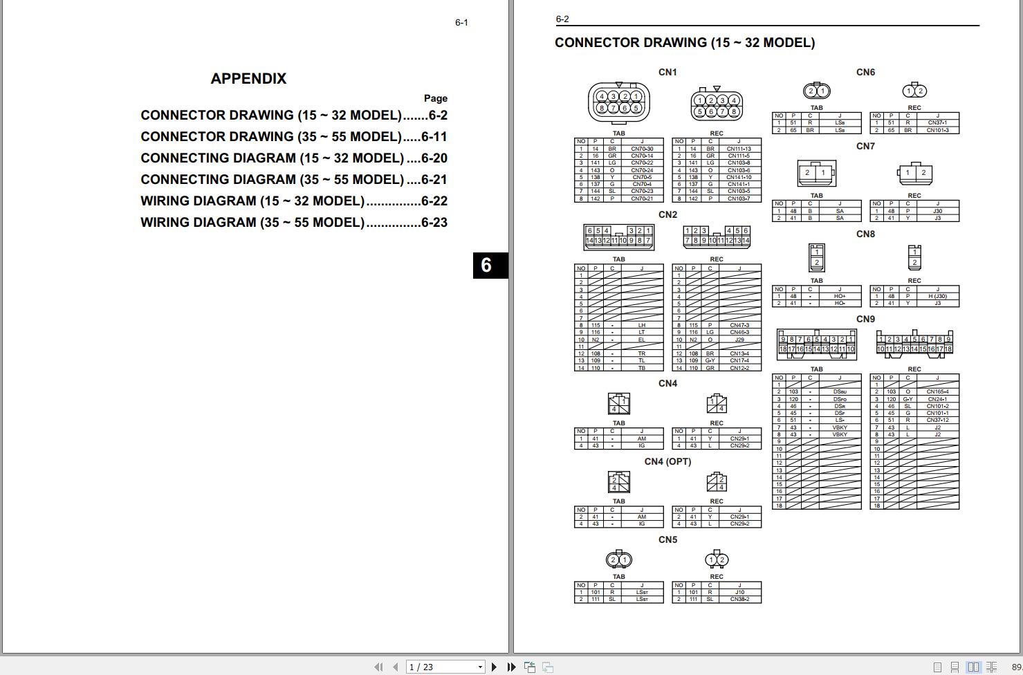 Toyota 7FBCU15 to 7FBCU55 Wiring Diagram