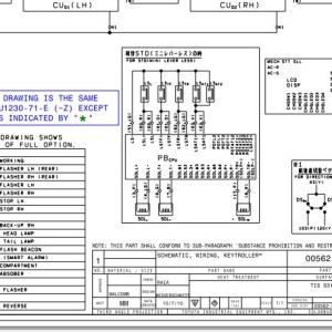 Toyota 7FBEU20 Keytroller Wiring Diagram for Design Package N8B1