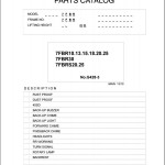 Toyota 7FBR10 to 7FBRS25 Parts Catalog G428-3