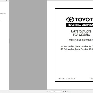Toyota 8BRU18 8BRU23 8BDRU15 Parts Catalog