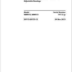 Toyota 8BWS10 8BWS13 Parts Catalog