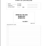 Toyota 8FBE15U to 8FBES15U Parts Catalog G865-1