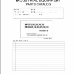 Toyota 8FGU15 to 8FGU32, 8FGCU20 to 8FGCU32 Parts Catalog G851-3
