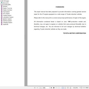 Toyota Engine 3F Repair Manual