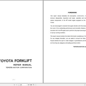 Toyota Engine 4P Repair Manual