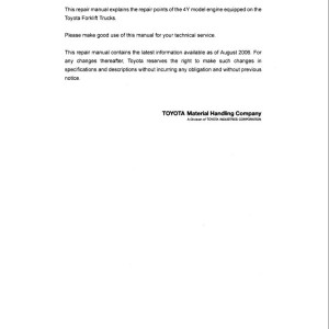 Toyota Engine 4Y-E Repair Manual