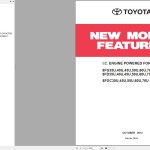 Toyota Engine Powered 8FG35U to 8FGC70U Repair Manual PE101