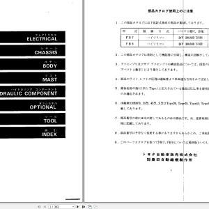 Toyota FB7 FB9 Parts Catalog