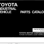 Toyota FGC33 to FGC45 Parts Catalog G310-1