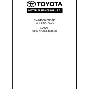 Toyota G839 7FGCU35 Parts Catalog