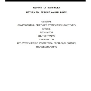 Toyota LPG Fuel System 42-6FGU15 to 52-6FGU30 Repair Manual