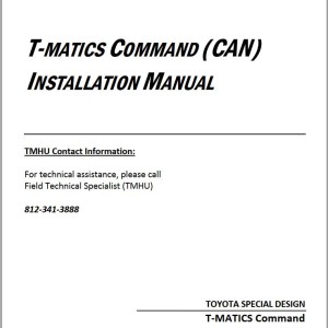 Toyota T-Matics Command (CAN) Installation Manual