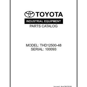 Toyota THD12500-48 Parts Catalog