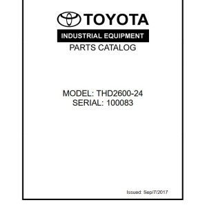 Toyota THD2600-24 Parts Catalog