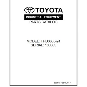 Toyota THD3300-24 Parts Catalog