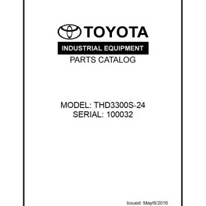 Toyota THD3300S-24 Parts Catalog