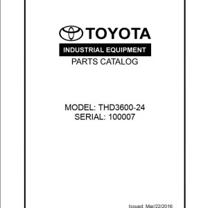 Toyota THD3600-24 Parts Catalog