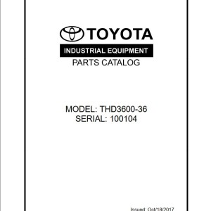 Toyota THD3600-36 Parts Catalog